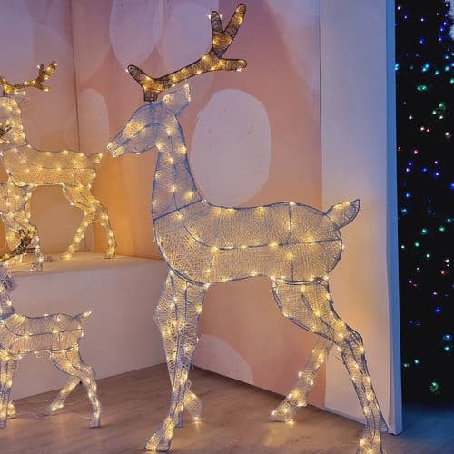 Renna luminosa in Piedi 2D, decorazione natalizia da esterno a led - 5