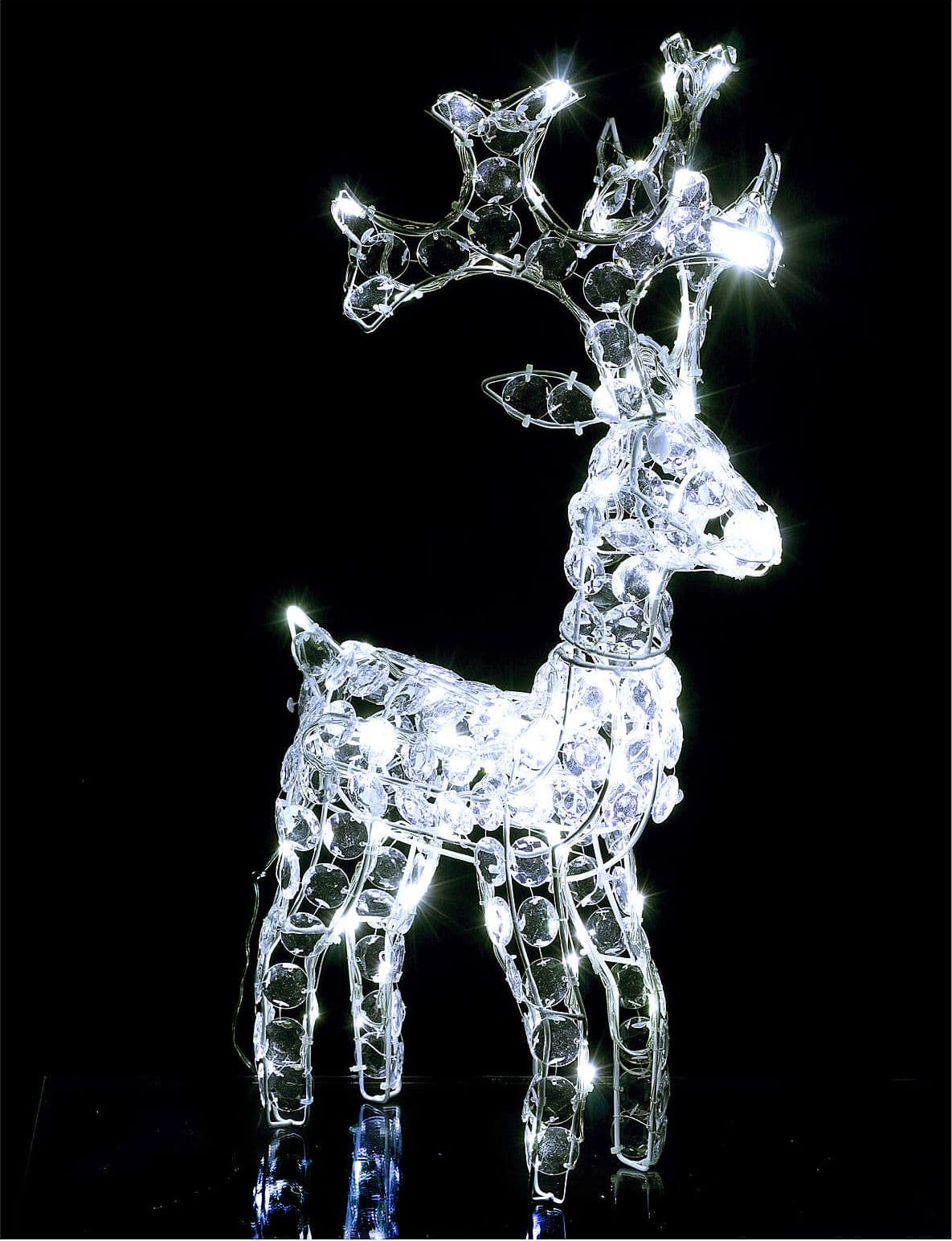 Renna luminosa a led decorazione natalizia per uso interno ed esterno h 66 cm - 4