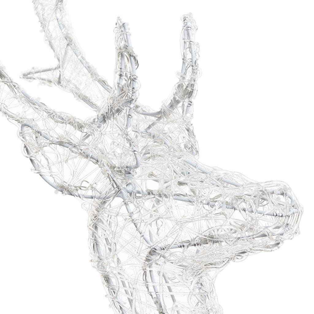 Renna luminosa con zampa alzata in acrilico luce a led bianco freddo h125 cm - 5