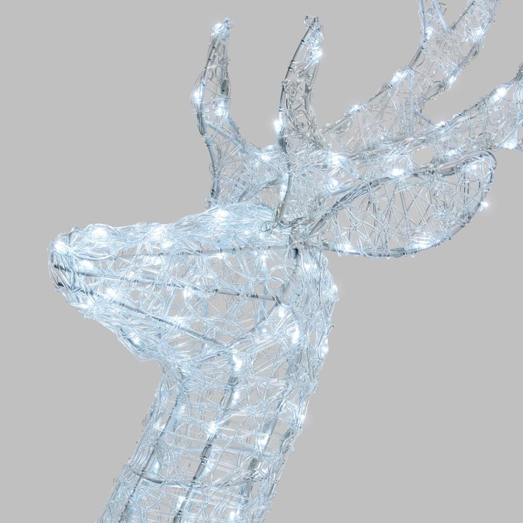 Renna luminosa con testa rotante in acrilico e led da Ø 5 mm a luce fredda - 6