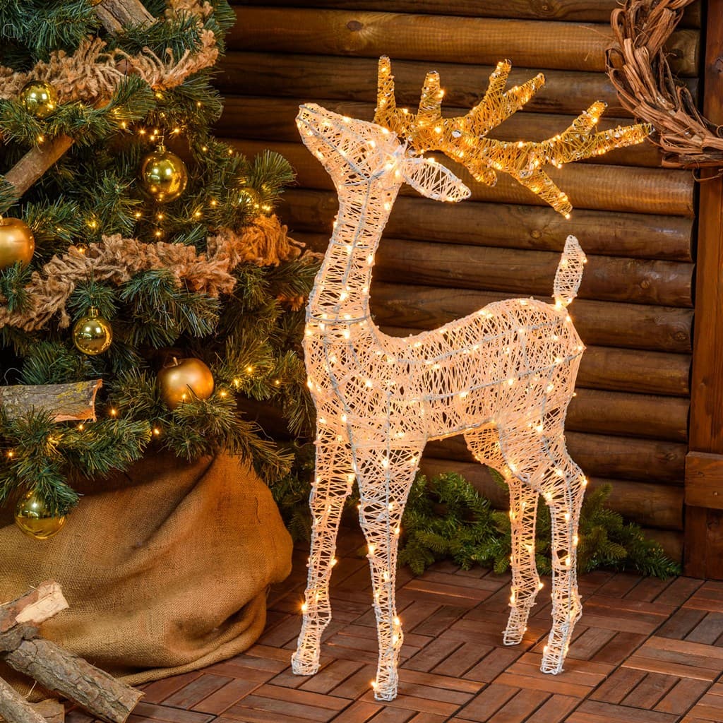 Renna 3D luminosa con LED LHC Traditional da Ø 5 mm, con cavo di alimentazione - 5