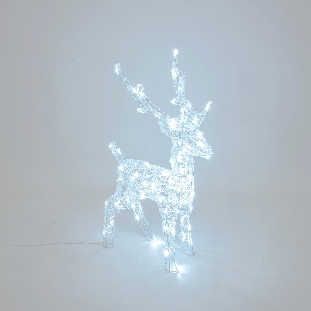 Renna luminosa in acrilico con led bianco freddo per esterno ed interno - 11