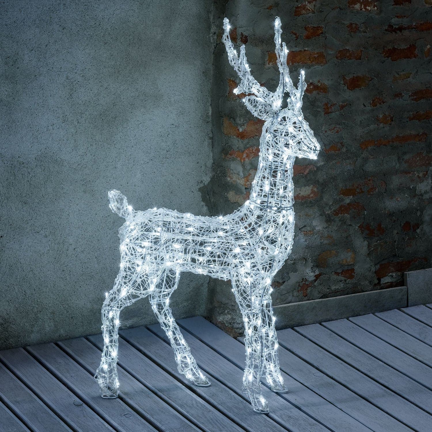 Renna luminosa in acrilico con led bianco freddo per esterno ed interno - 17