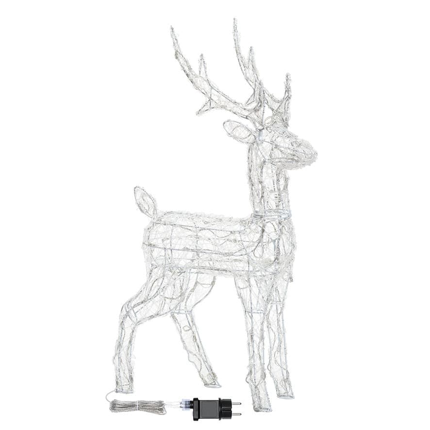 Renna luminosa in acrilico con led bianco freddo per esterno ed interno - 18