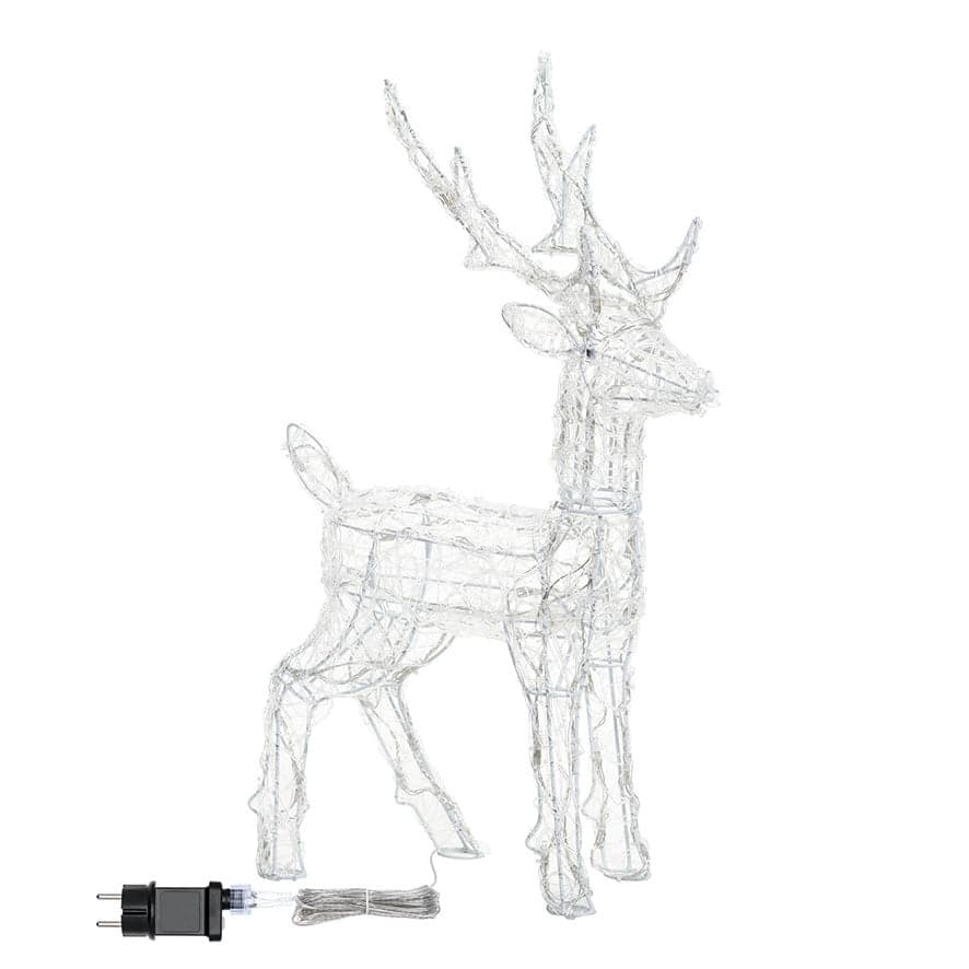 Renna luminosa in acrilico con led bianco freddo per esterno ed interno - 6