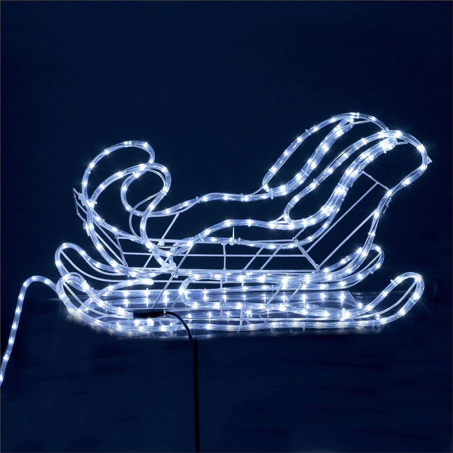 Figura luminosa 2 renne con slitta decorazione natalizia per esterno 4 mt - 4