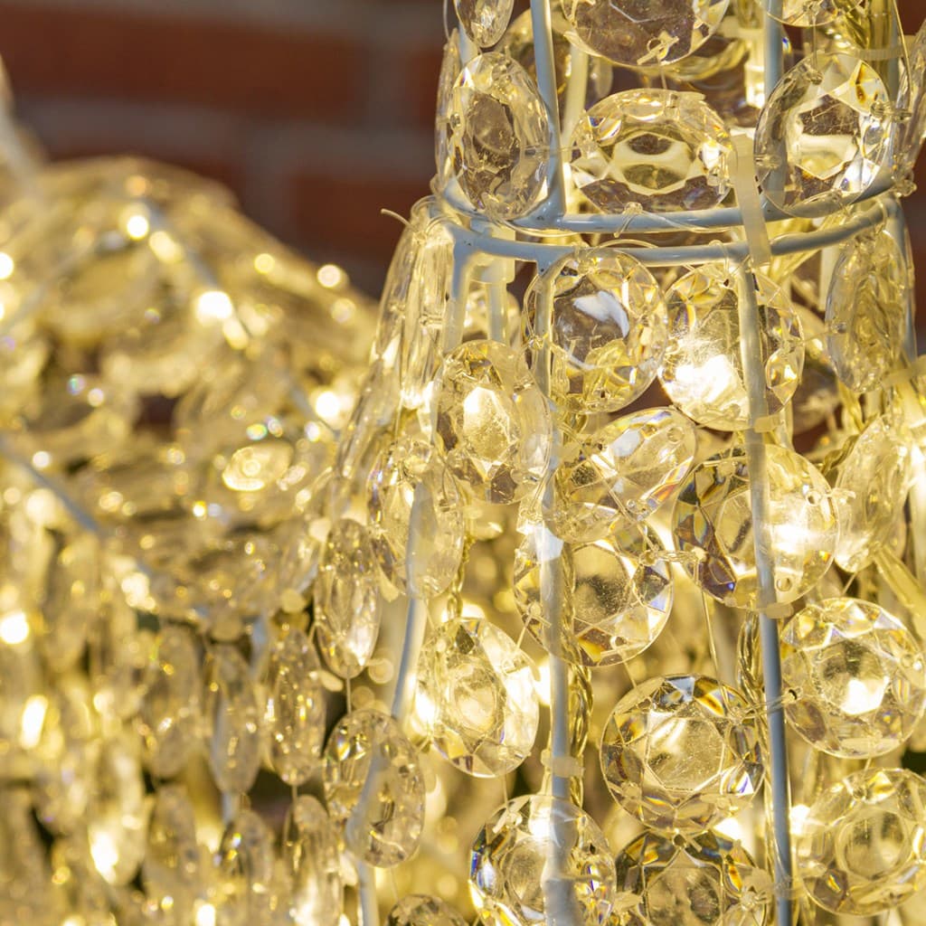 Renna natalizia luminosa a luce fissa con cristalli a led decorazione per interno ed esterno - 33