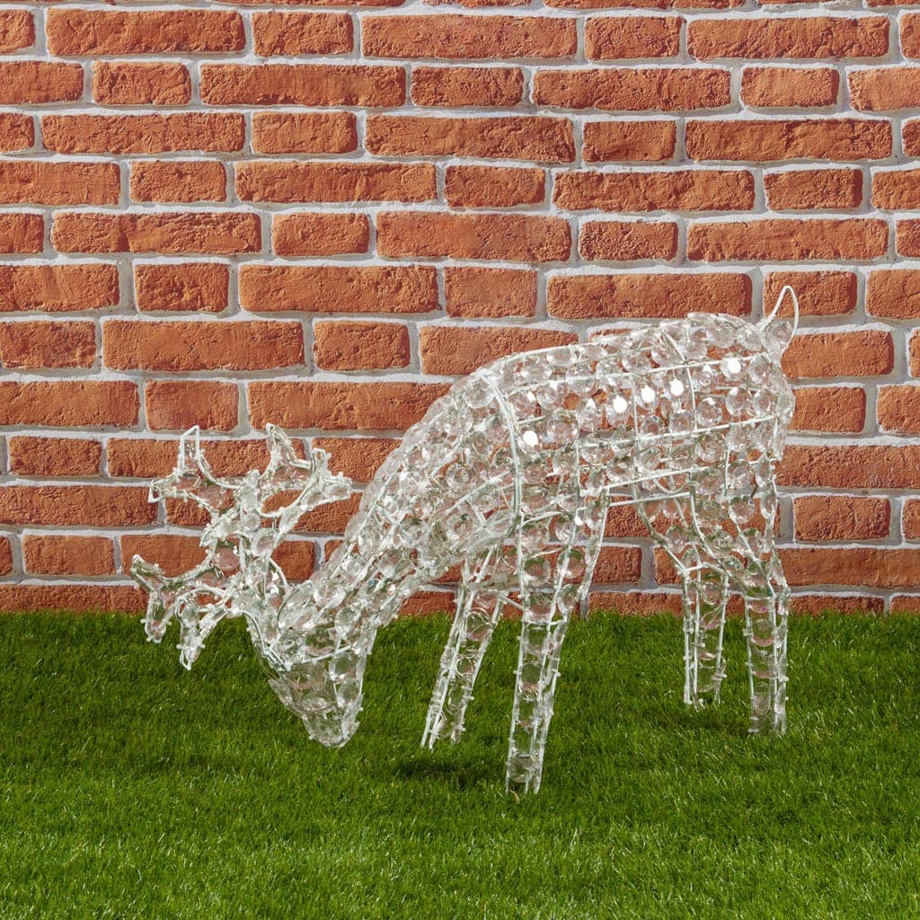 Renna natale che bruca luminosa da esterno luce fredda 200 led decorazioni natalizia - 6