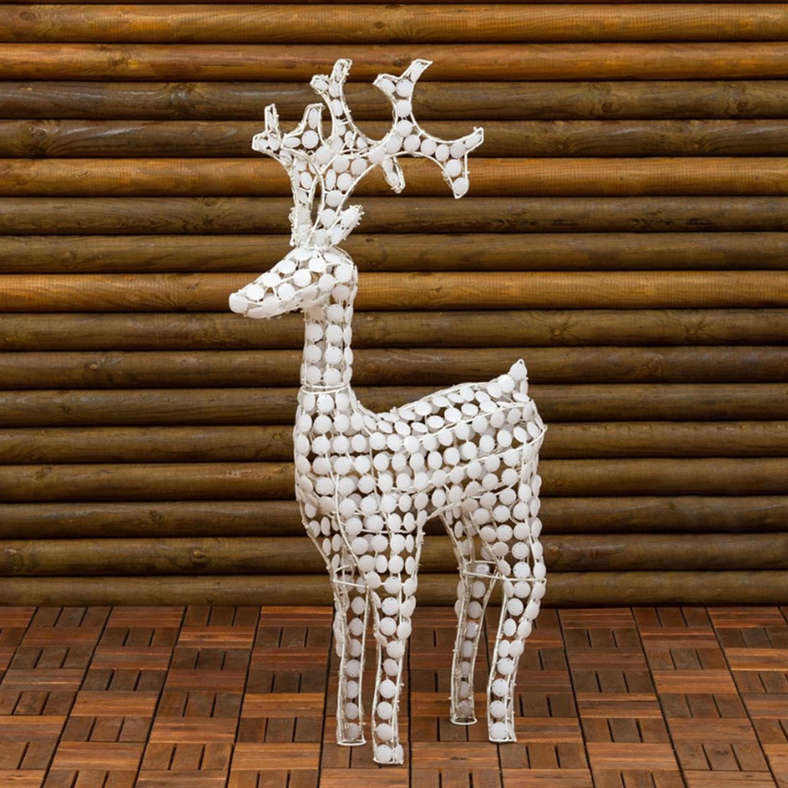 Decorazione luminosa renna natale cristalli 250 led esterno addobbi natalizi renne - 3