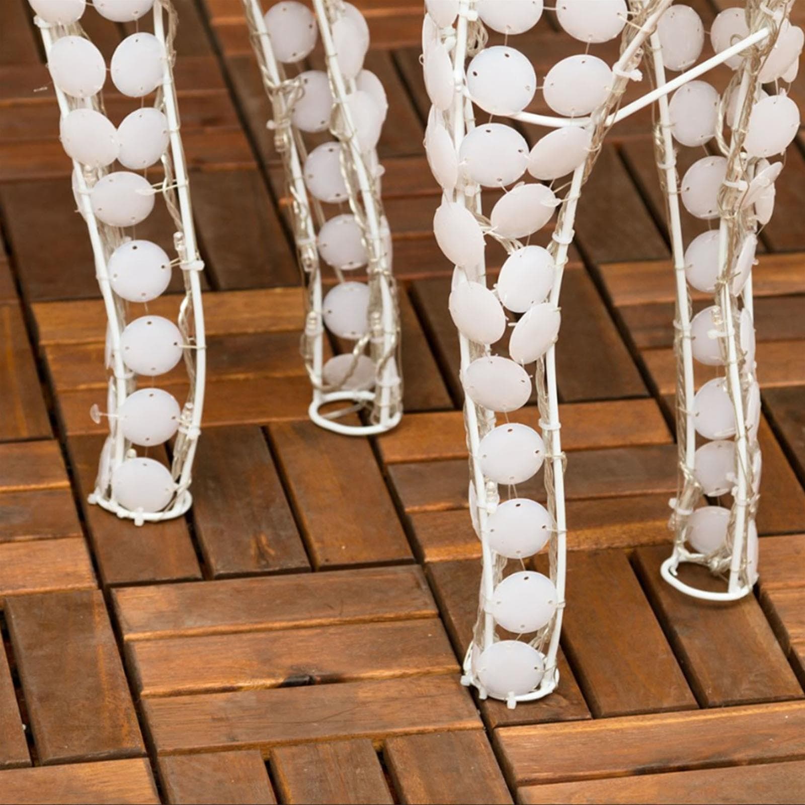 Decorazione luminosa renna natale cristalli 250 led esterno addobbi natalizi renne - 4
