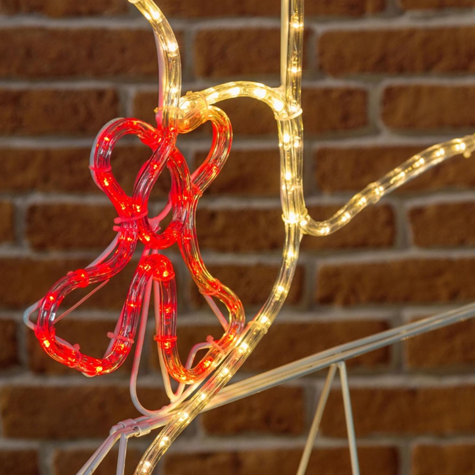 Renna luminosa di natale con tubo a led luce calda per esterno 120 cm addobbi natalizi - 3