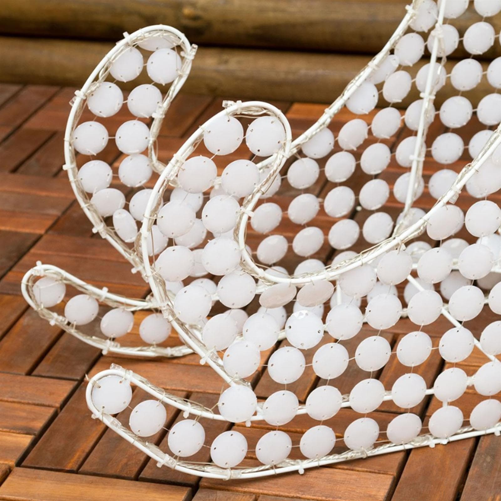 Decorazione luminosa slitta natale cristalli 120 led esterno addobbi natalizi - 8