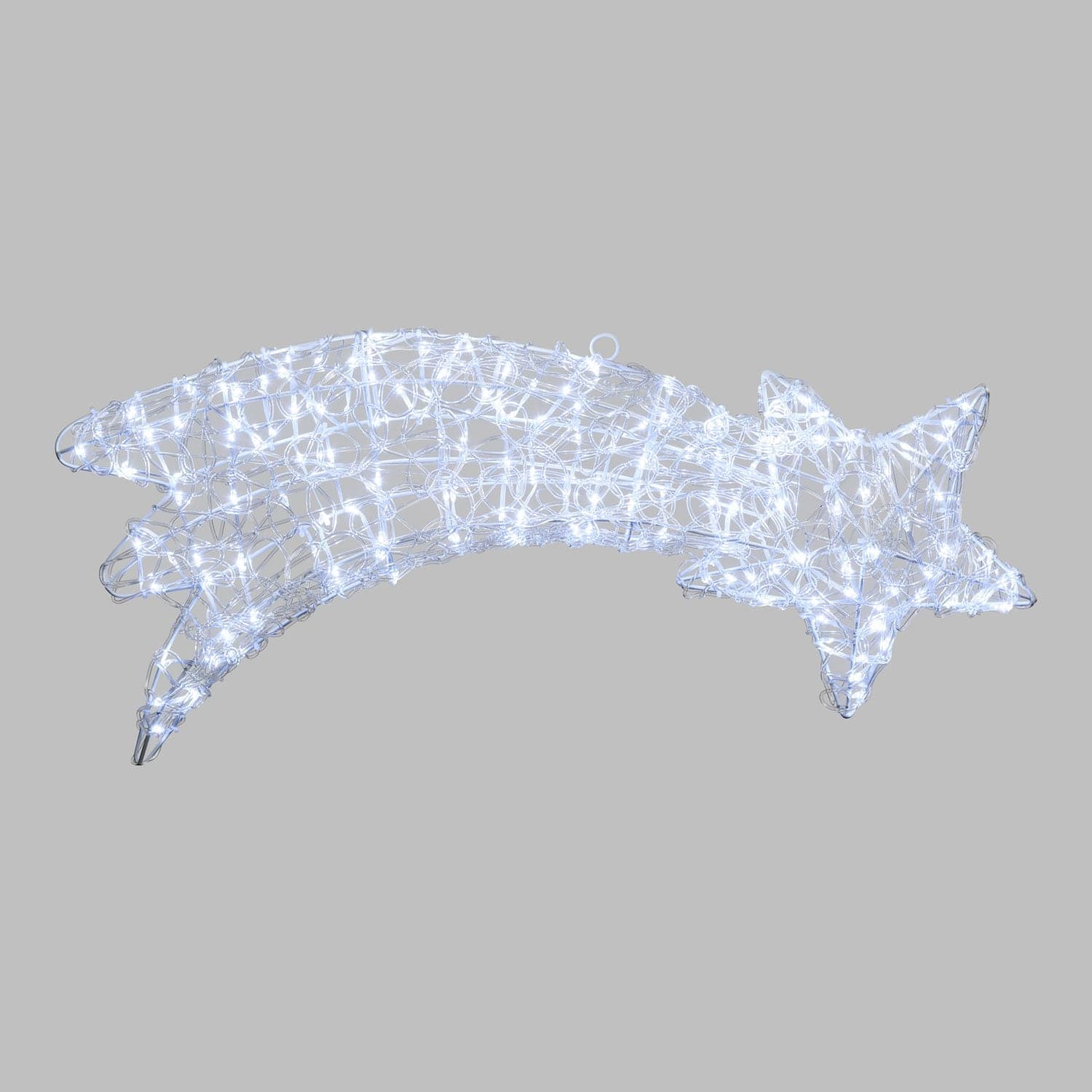 Stella cometa 75 cm 2D, con gocce led bianco per addobbi e decorazioni natalizie - 4