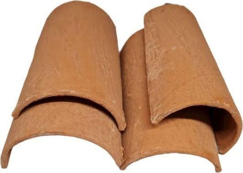 Set 12 tegole in terracotta decorazione per case e tetti presepe 3 cm - 4