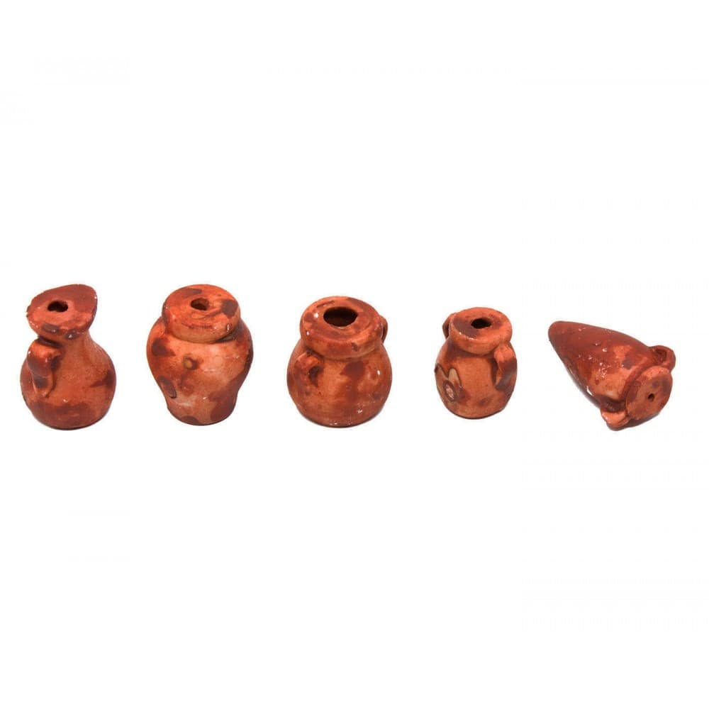 Set 5 Anfore in Terracotta decorazione per case presepe 3 cm - 2