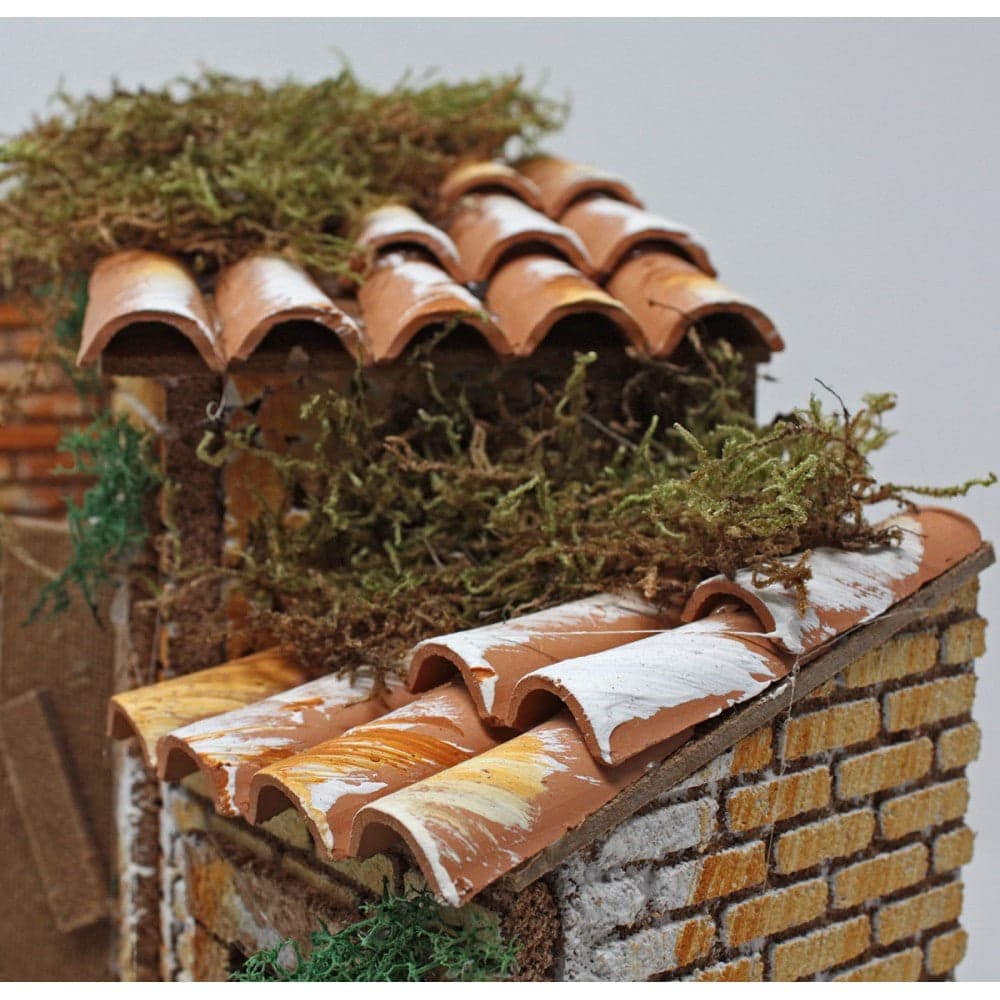 Tegole in terracotta decorazione per case e tetti presepe 6 x 12 cm 4 pezzi - 2