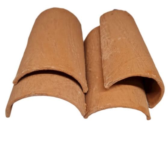 Tegole in terracotta decorazione per case e tetti presepe 6 x 12 cm 4 pezzi - 4