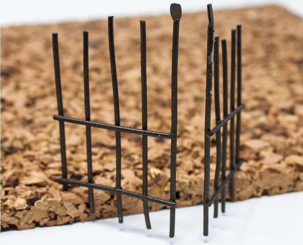 Cancello in ferro a 2 ante decorazione per case presepe 8 cm - 2