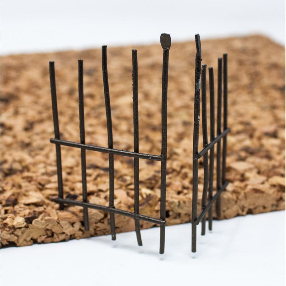 Cancello in ferro a 2 ante decorazione per case presepe 8 cm - 2