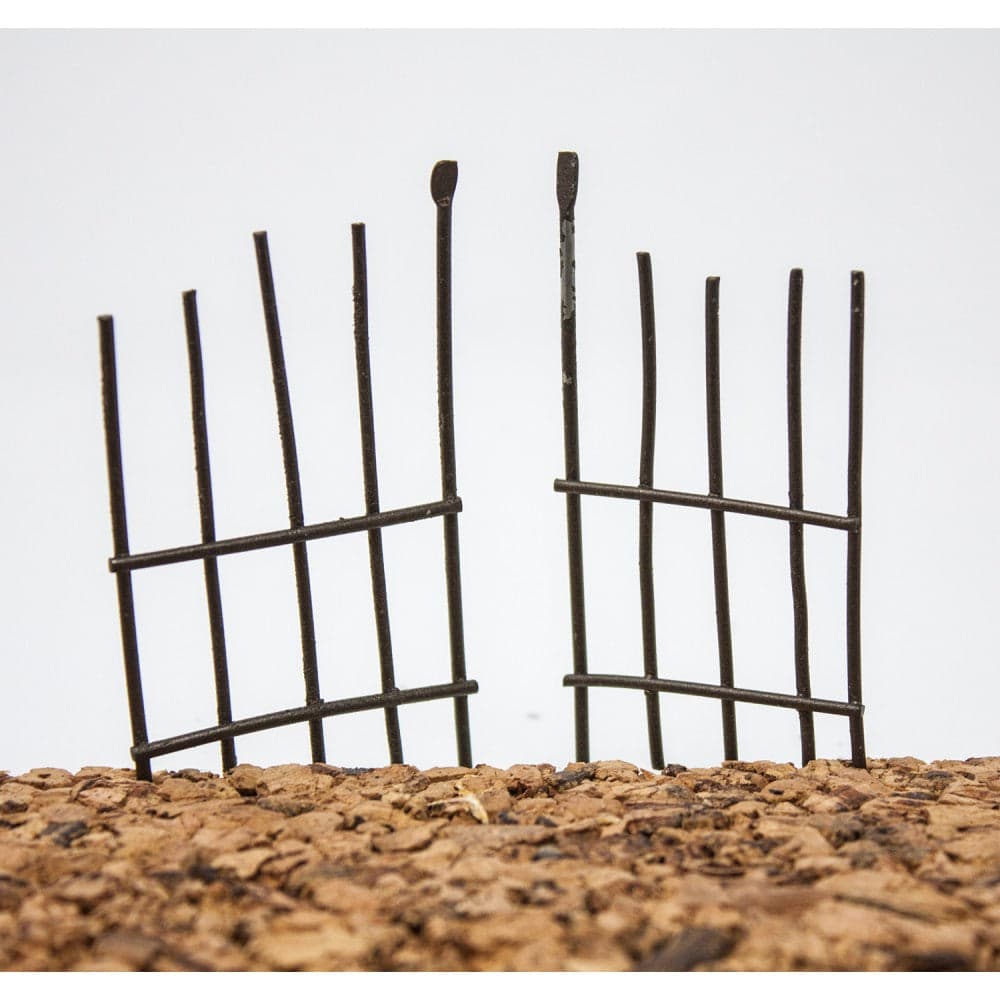 Cancello in ferro a 2 ante decorazione per case presepe 8 cm - 3