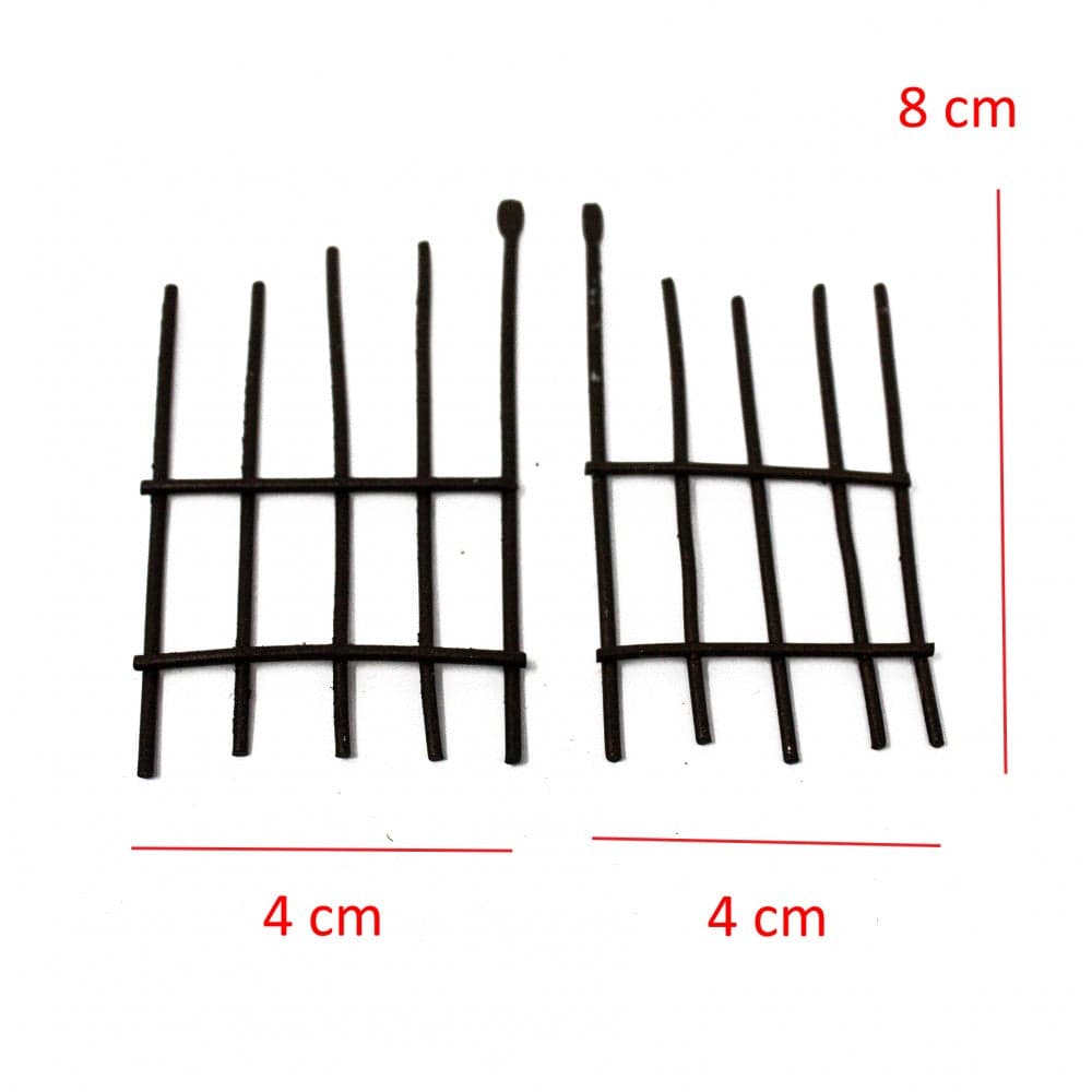 Cancello in ferro a 2 ante decorazione per case presepe 8 cm - 4