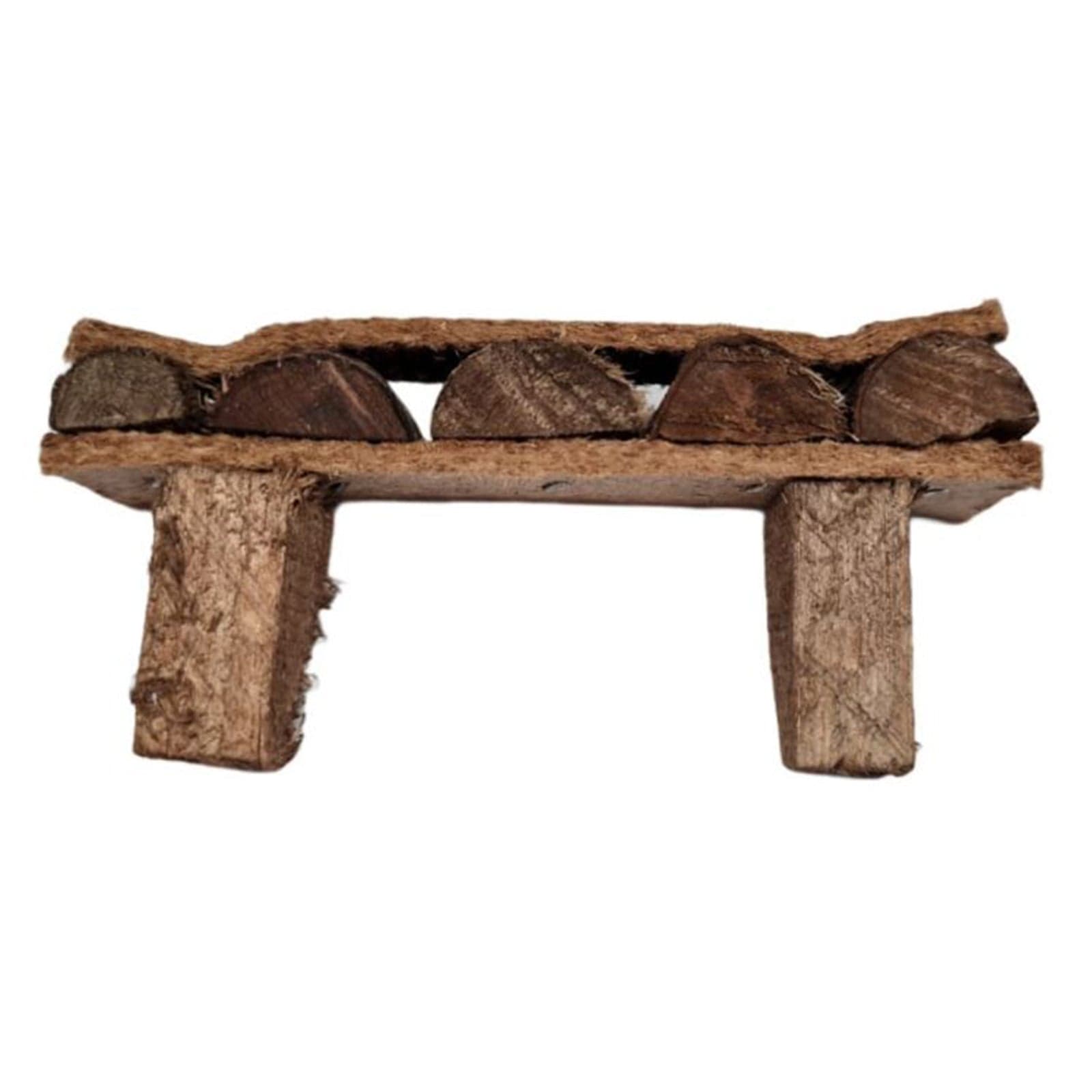Tetto con tegole in legno decorazione per presepe 9 cm