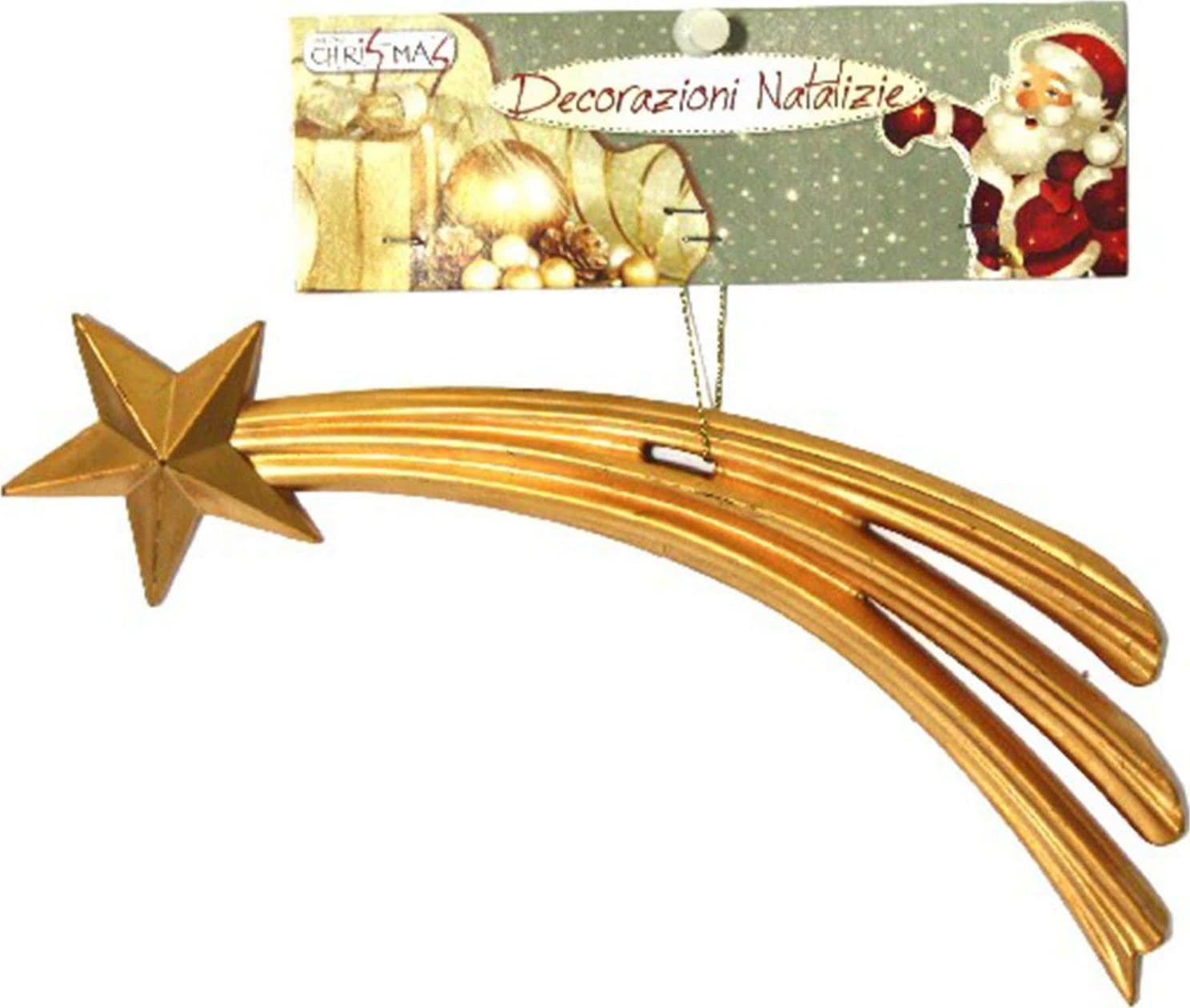 Stella cometa per presepe natalizio in resina dorata 23 cm - 2