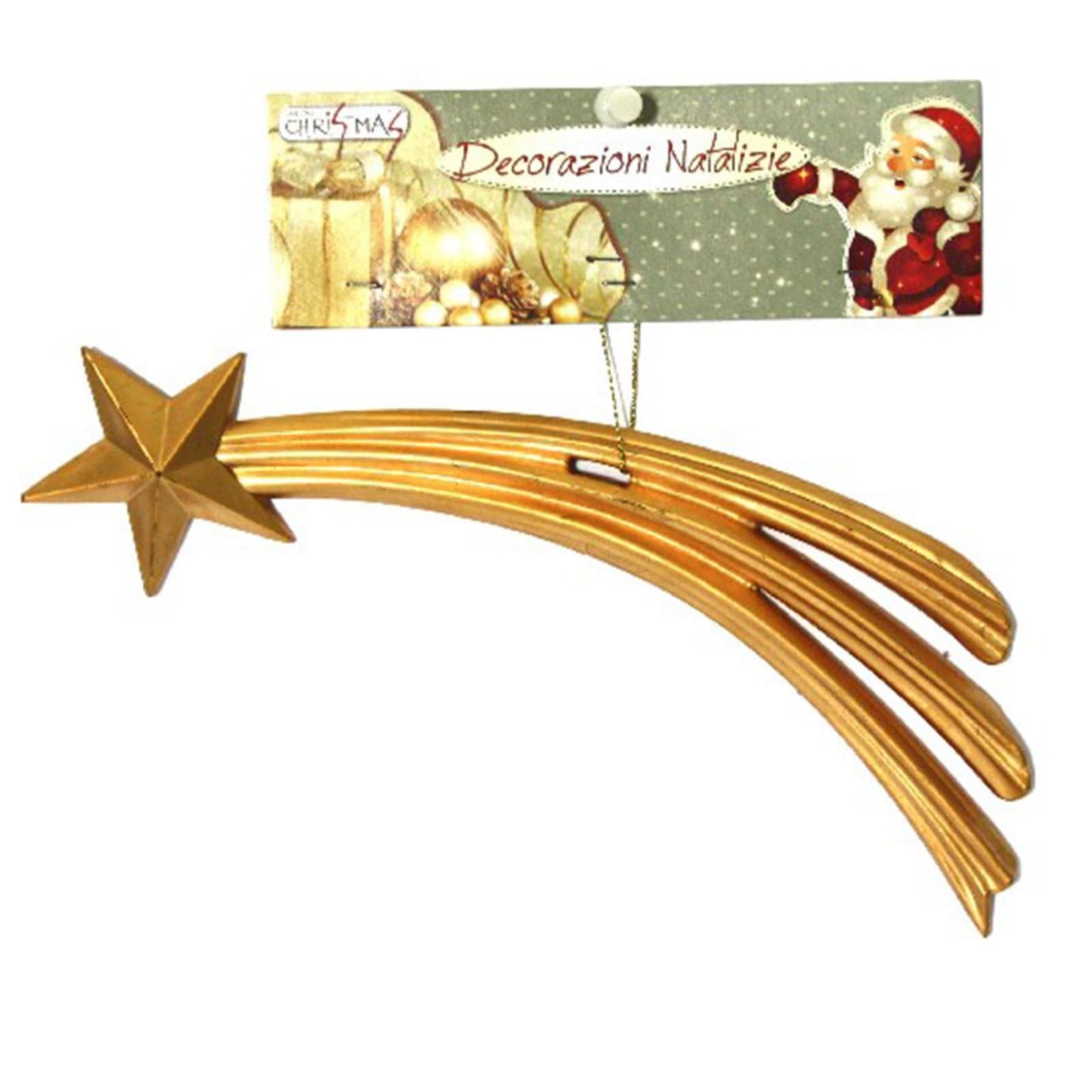 Stella cometa per presepe natalizio in resina dorata 23 cm - 2