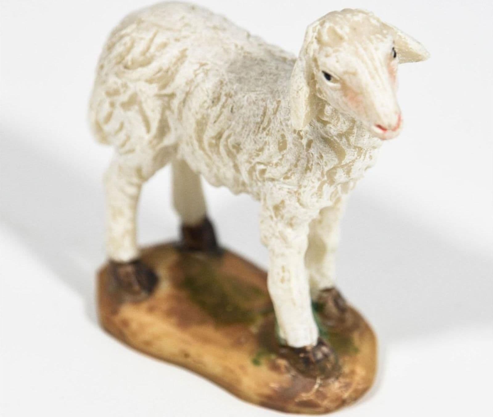 Animali per presepe in poliresina dipinti a mano statuine da fattoria h 7 cm - 4