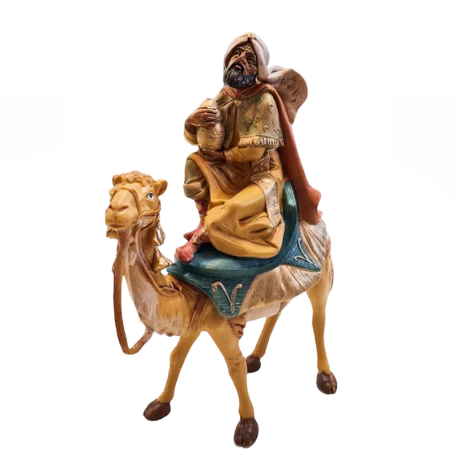 Set 3 Cammelli con re magi in sella per presepe h 25 cm natività decorazione natalizia - 2