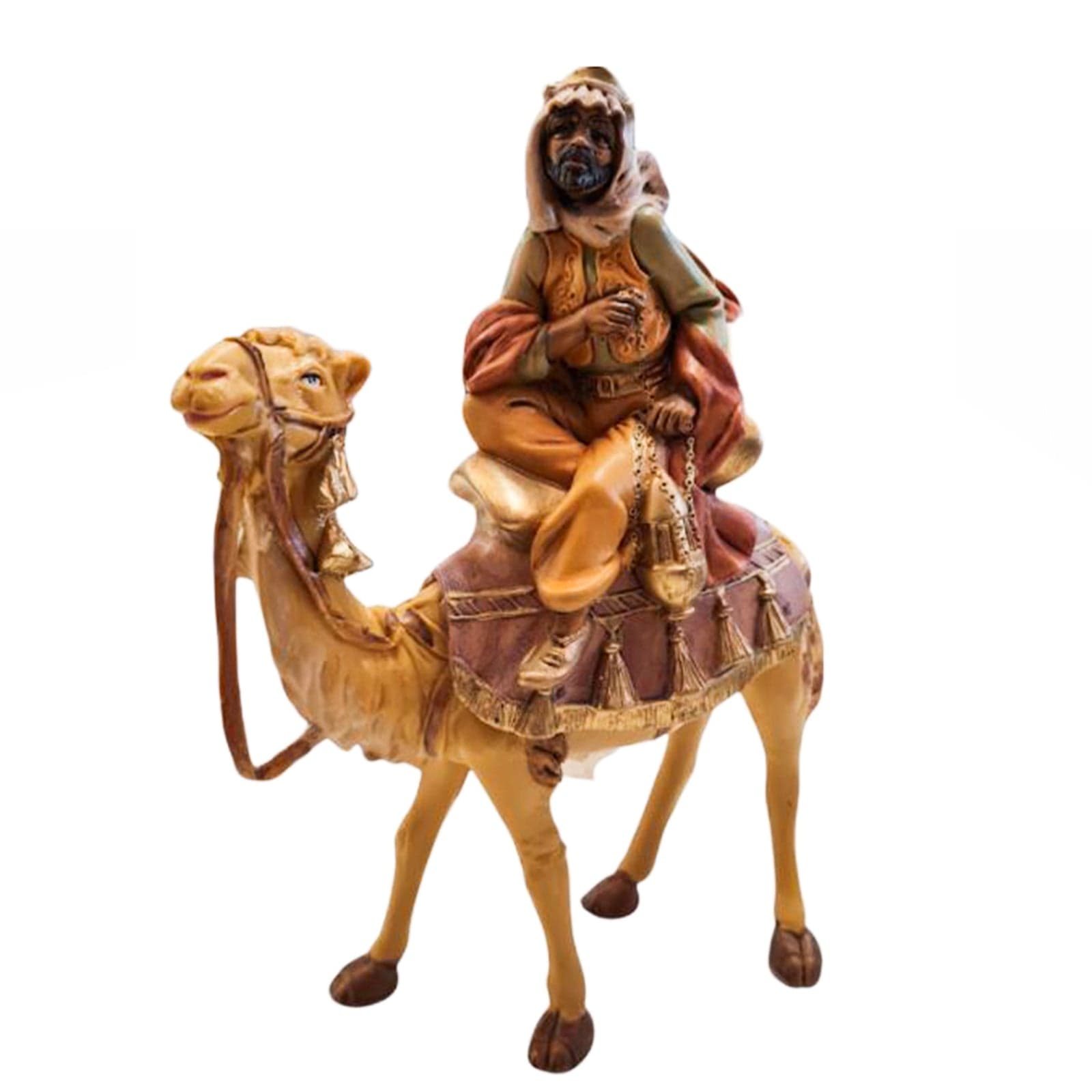 Set 3 Cammelli con re magi in sella per presepe h 25 cm natività decorazione natalizia - 3