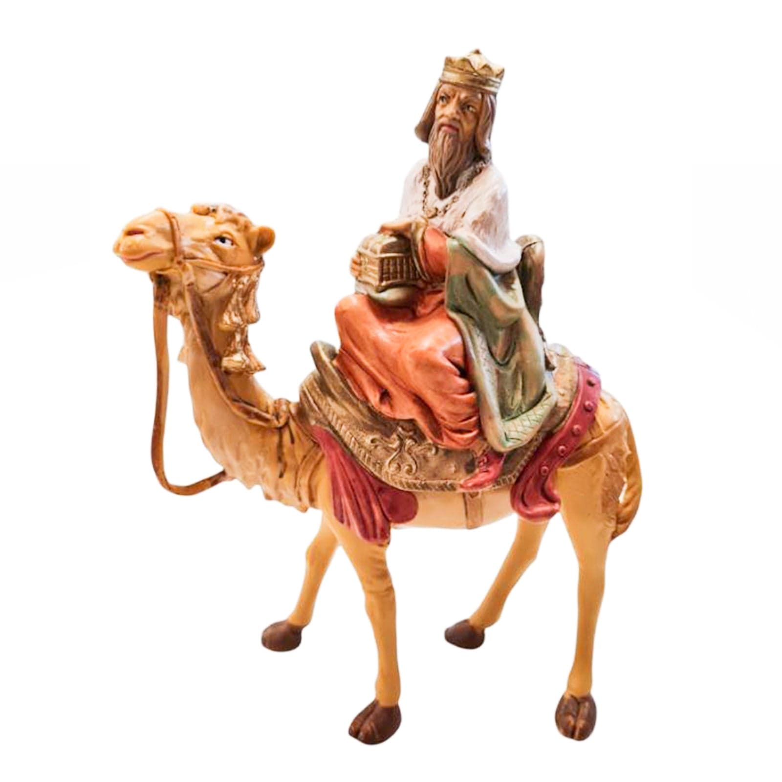 Set 3 Cammelli con re magi in sella per presepe h 25 cm natività decorazione natalizia - 4