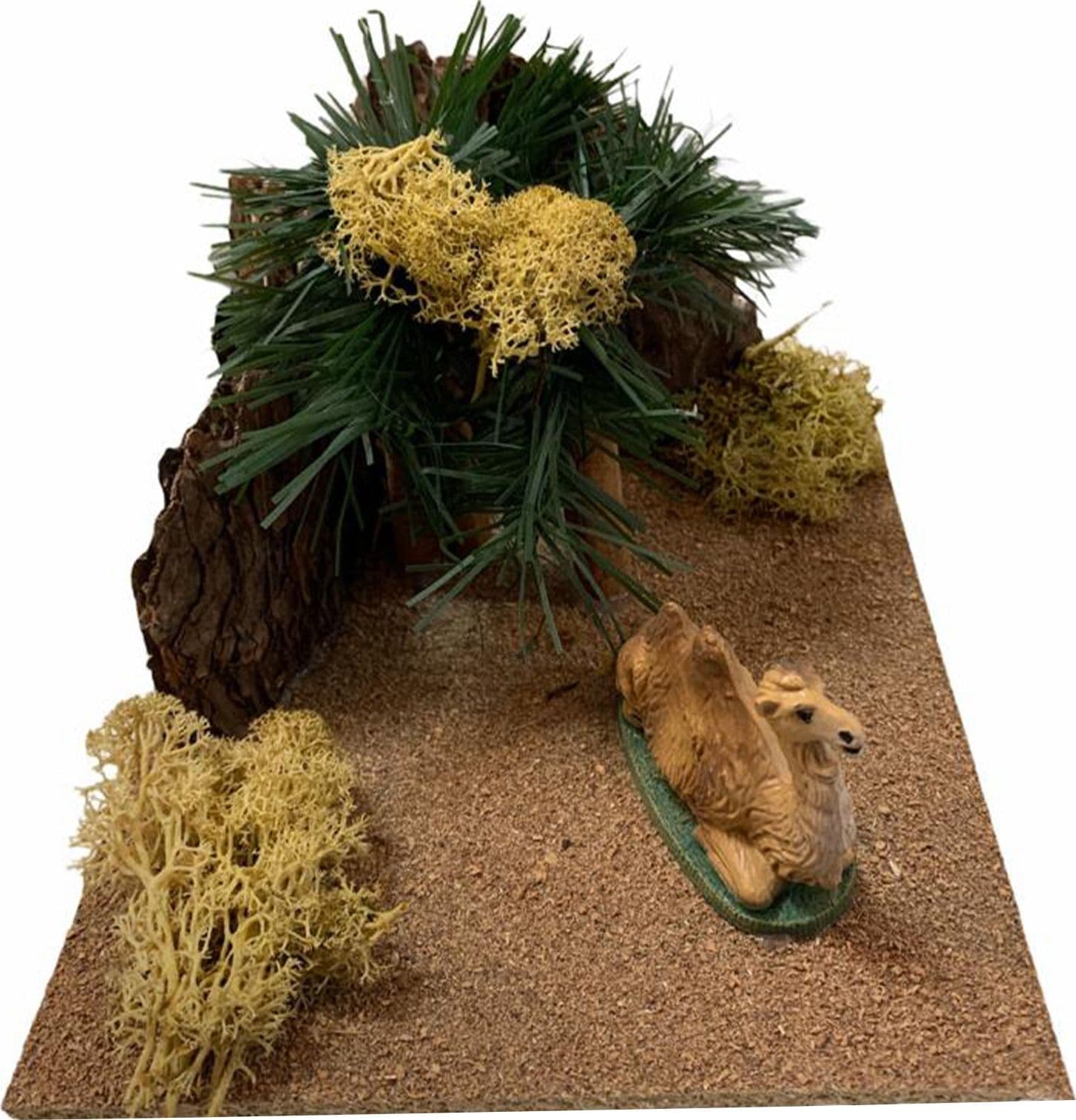 Scenario con animali capanne e case per presepe natalizio 20 x 15 x h9 cm - 3