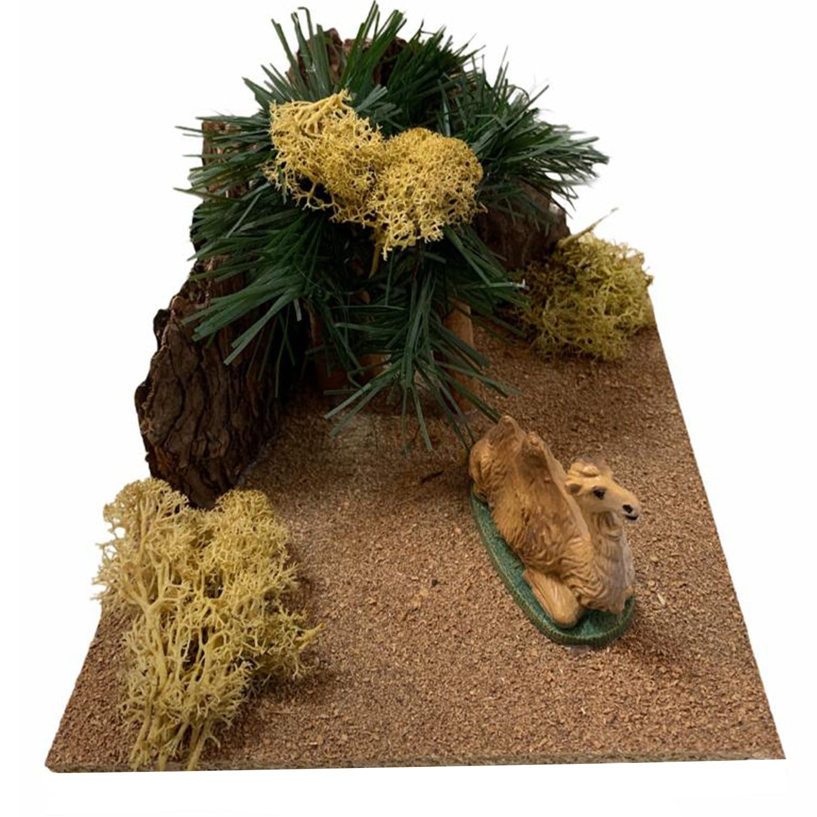 Scenario con animali capanne e case per presepe natalizio 20 x 15 x h9 cm - 3