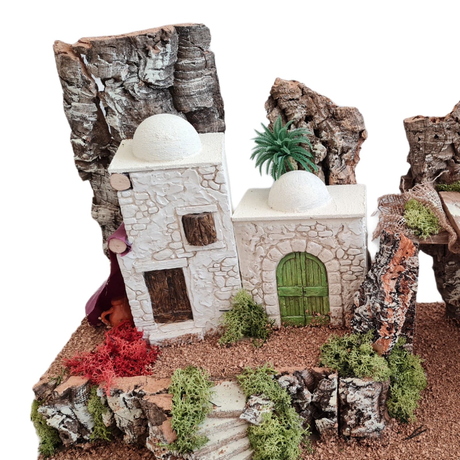 Paesaggio arabo con capanne e case vuote per presepe natalizio 58 x 33 x h37 cm - 2