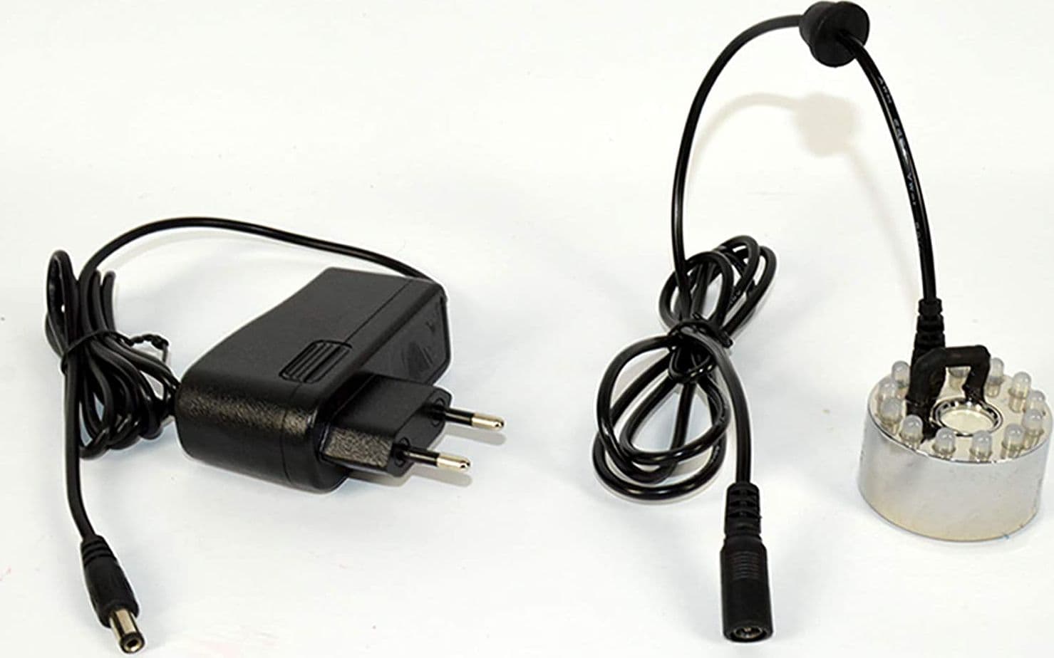 Pompa sommersa nebulizzatore ad acqua motorino per cascata e fontana effetto nebbia 12 led bianco freddo - 2