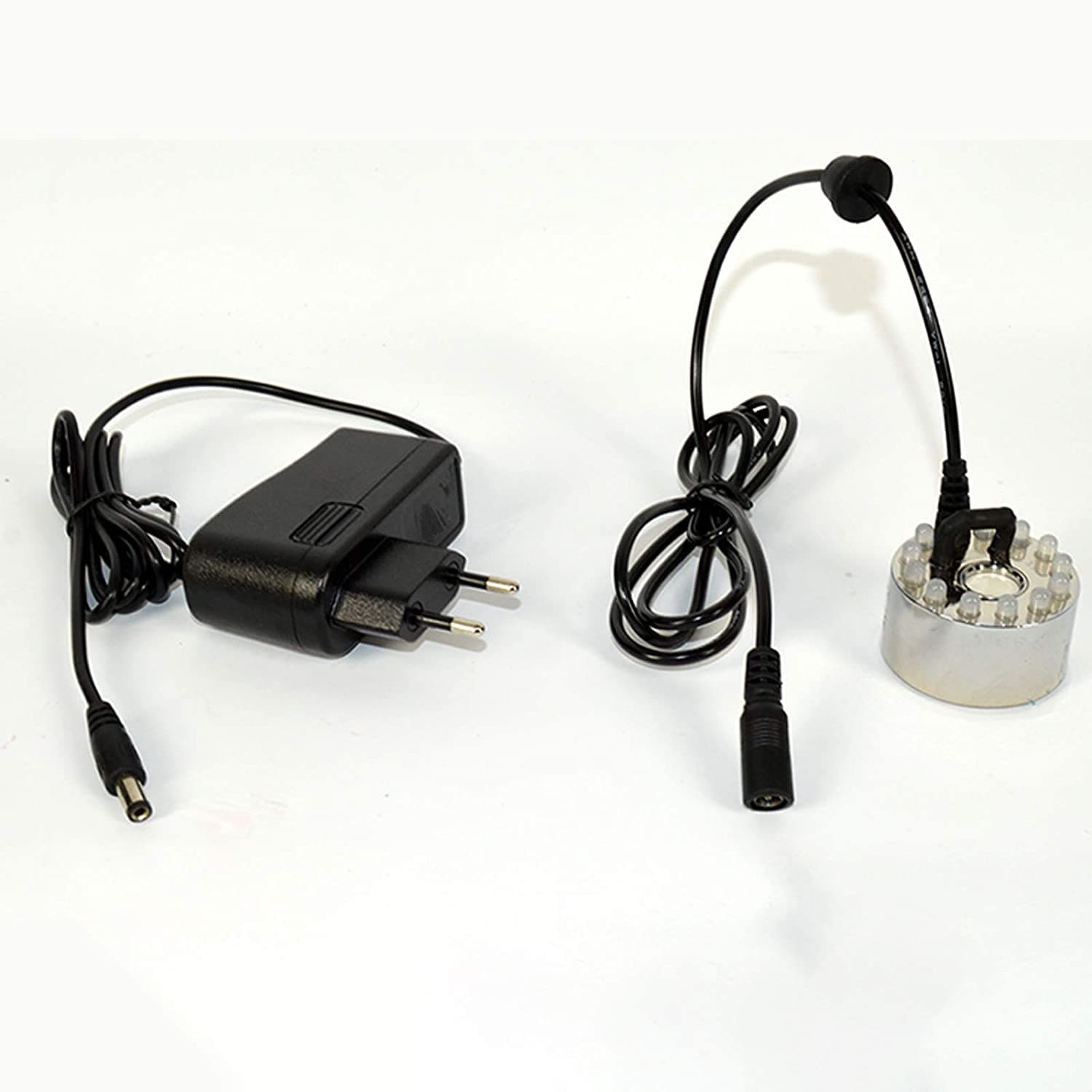 Pompa sommersa nebulizzatore ad acqua motorino per cascata e fontana effetto nebbia 12 led bianco freddo - 2