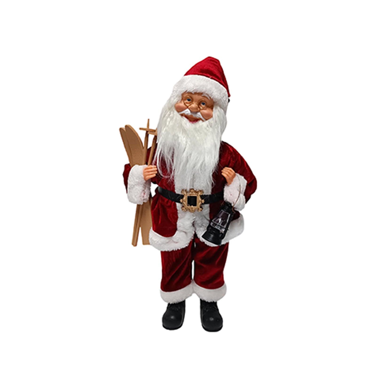 Babbo Natale con carillon e movimento testa decorazione natalizia h 45 cm - 2
