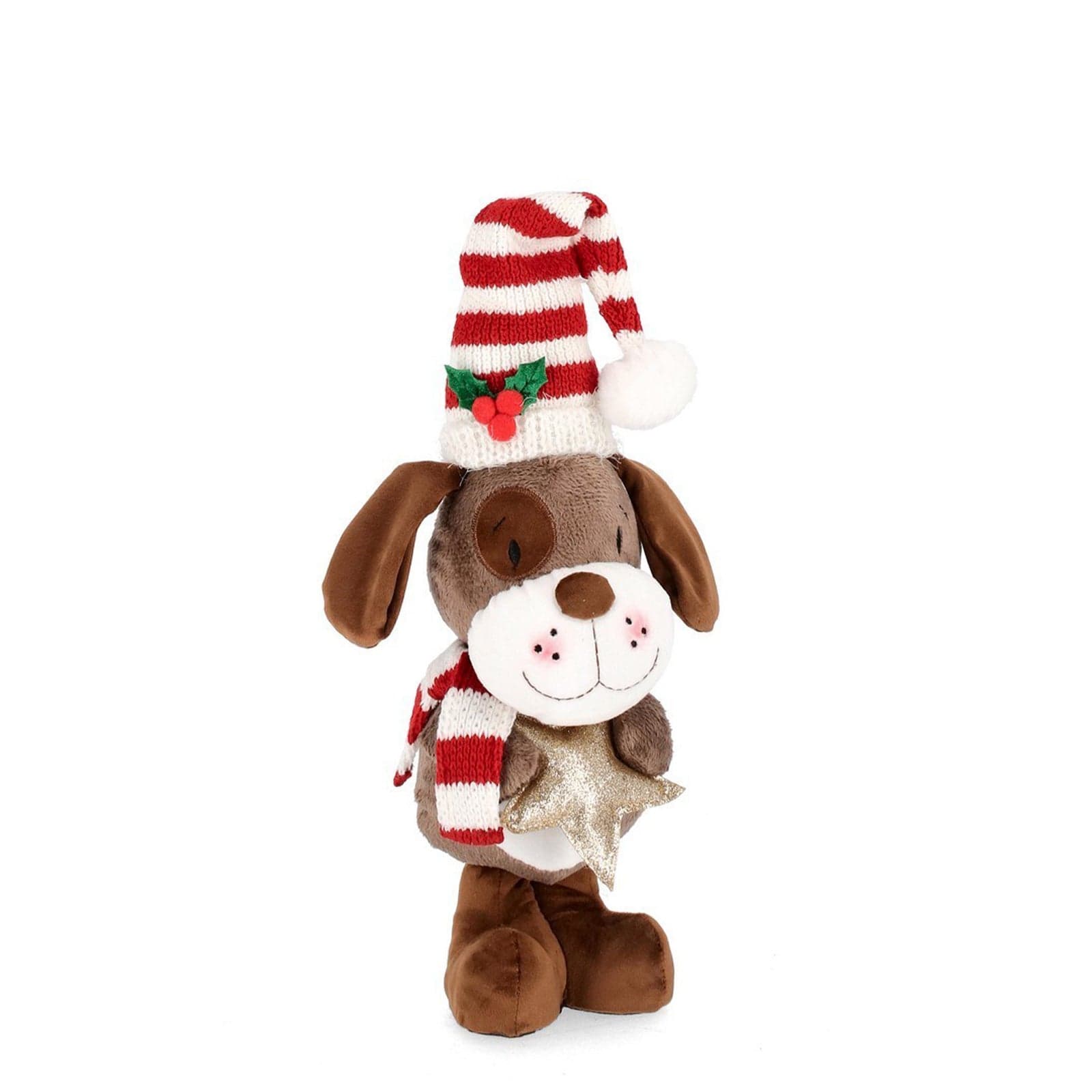 Cane peluche natalizio "Camillo" con cappello decorazione per interno - 3