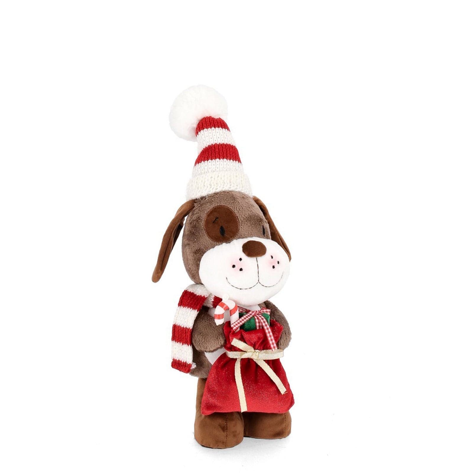 Cane peluche natalizio "Camillo" con cappello decorazione per interno - 4