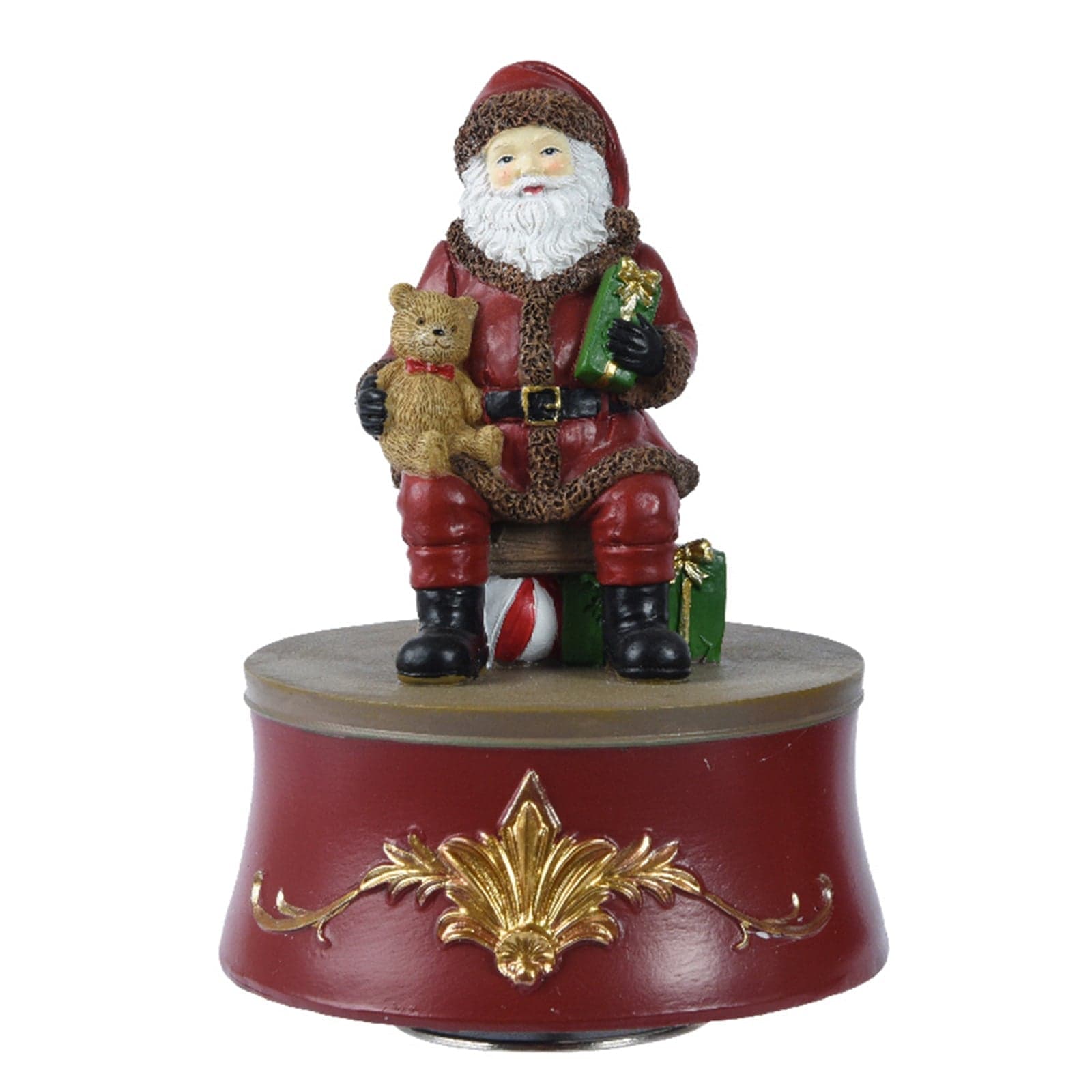 Carillon natalizio per villaggio di Babbo Natale con luci e suoni h 15 cm - 2