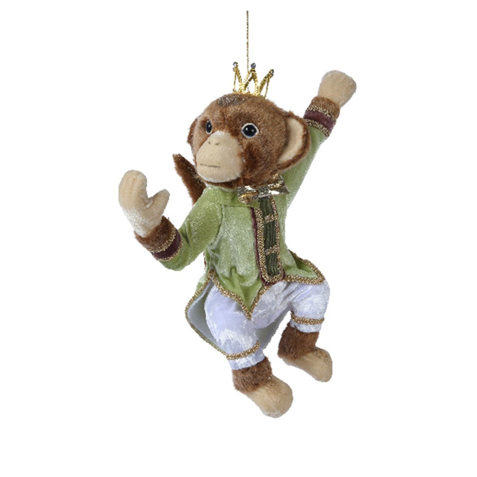 Statuetta con scimmie con corona decorazione per interno h 39 cm - 3