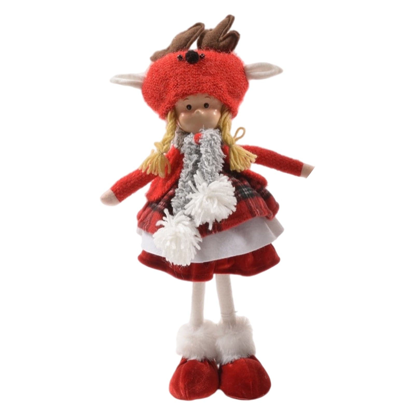 Bambola natalizia "Bimba Sissy" rosso decorazione per interno da 43 cm - 3