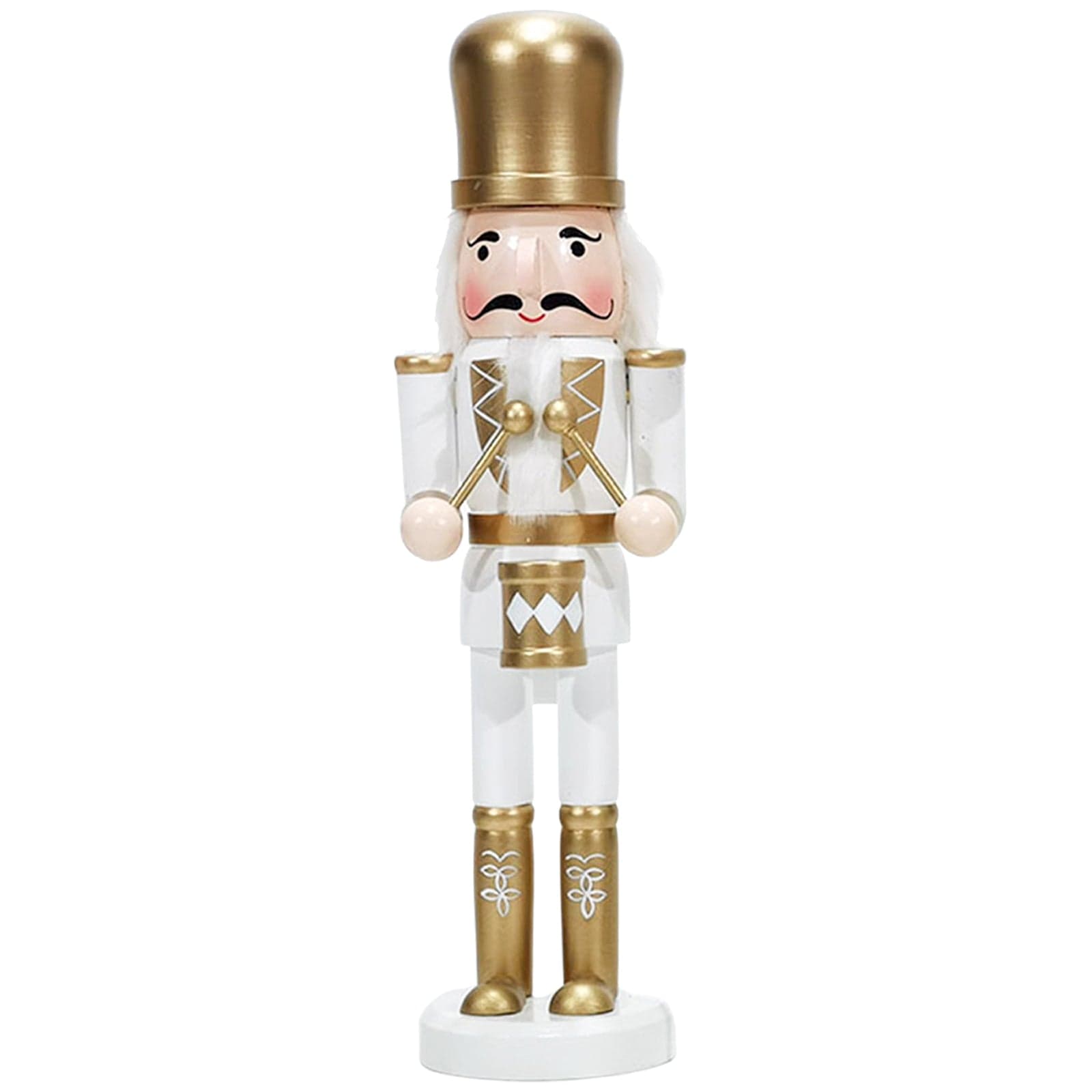 Statuetta Soldatino schiaccianoci natalizio "Oro" in legno h 38 cm - 4