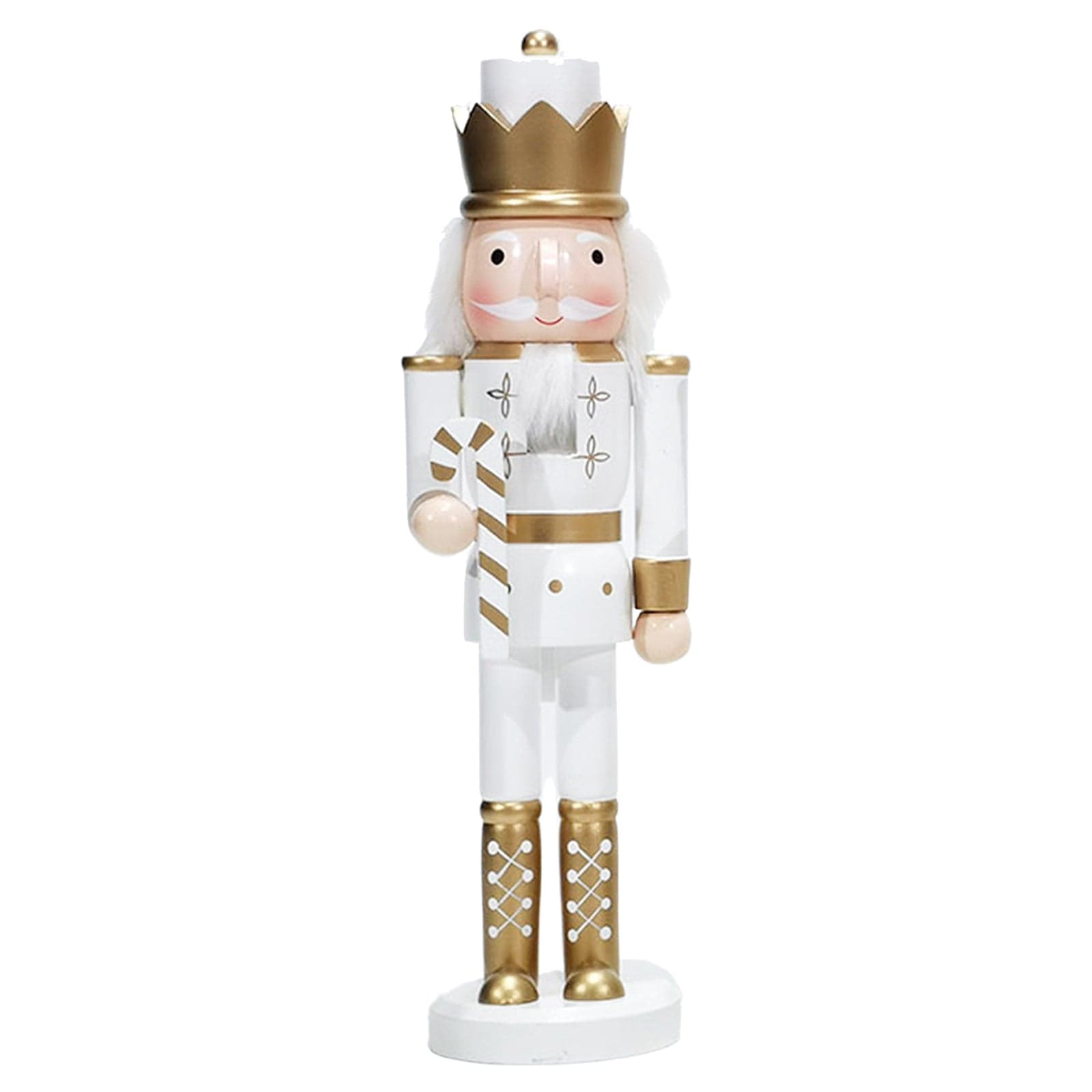 Statuetta Soldatino schiaccianoci natalizio "Oro" in legno h 38 cm - 5