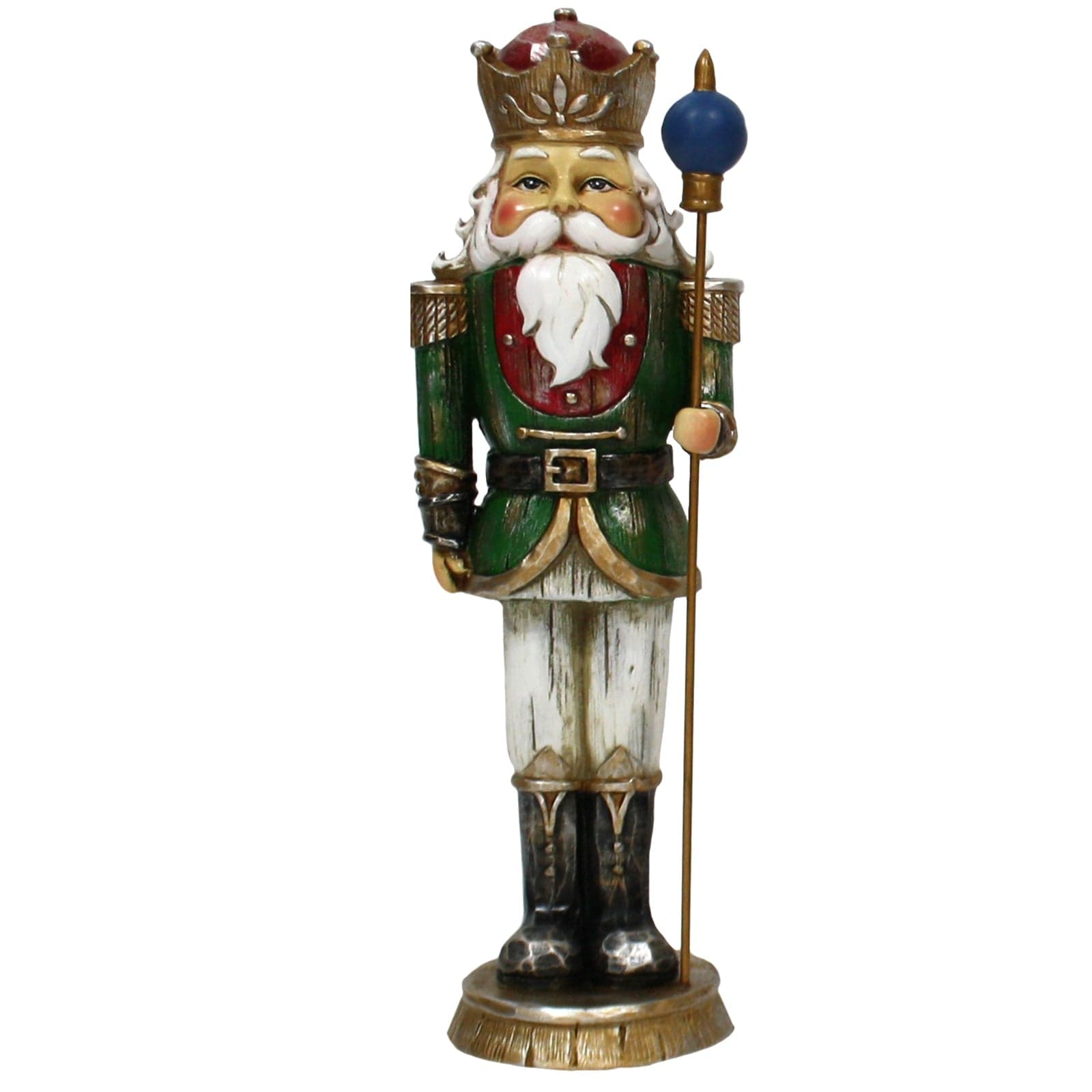 Statuetta decorativa in poliresina Soldatino schiaccianoci natalizio h 25 cm - 1