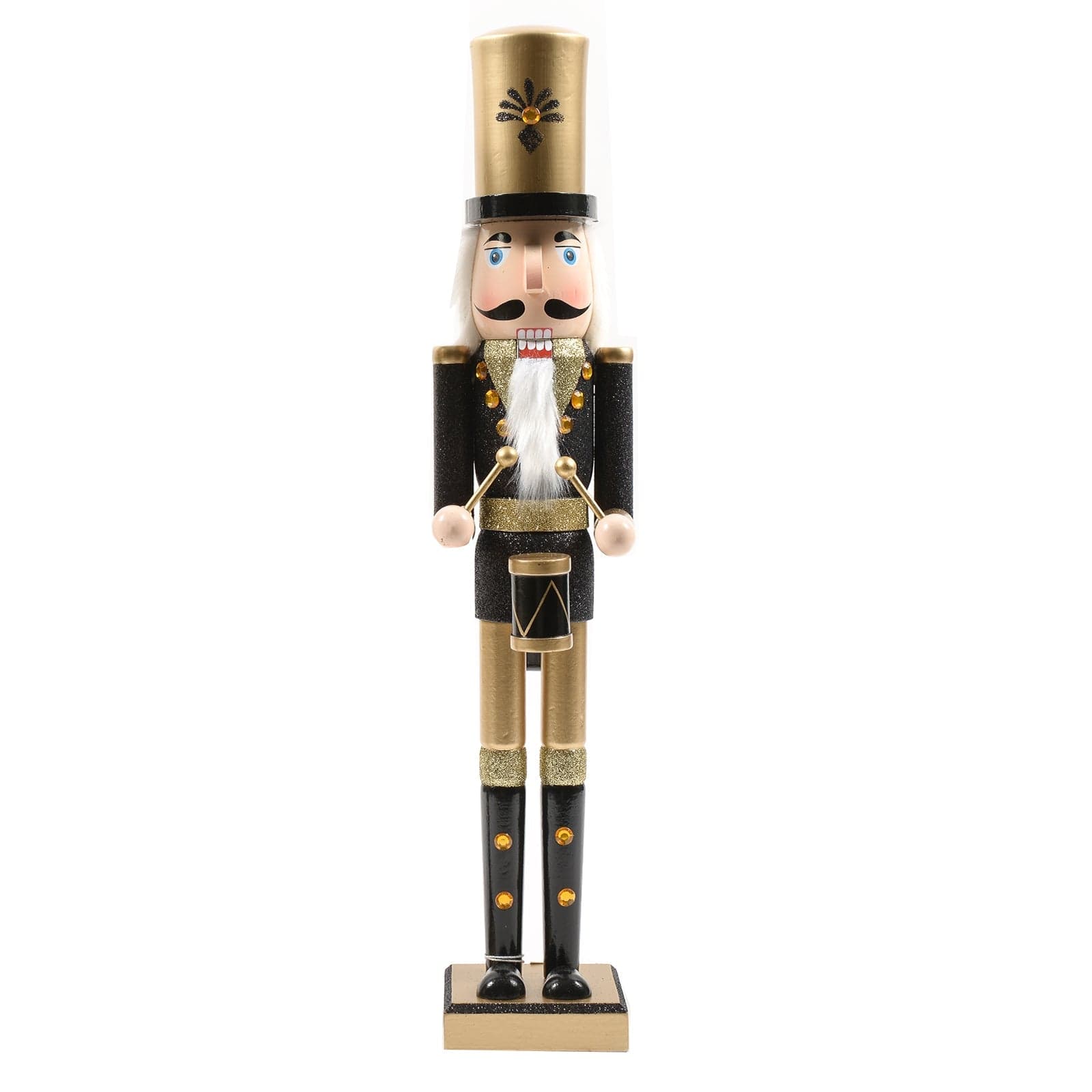 Statuetta decorativa "Soldatino schiaccianoci black & gold" natalizio con h 55 cm - 2