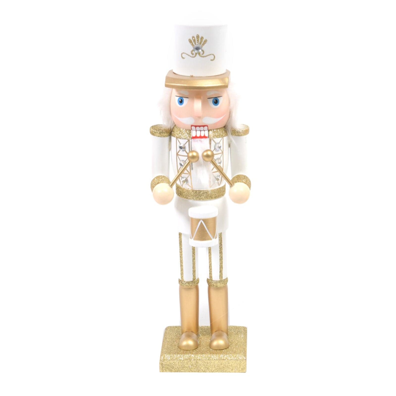 Statuetta Soldatino schiaccianoci natalizio "Gold" in legno h 36 cm - 4