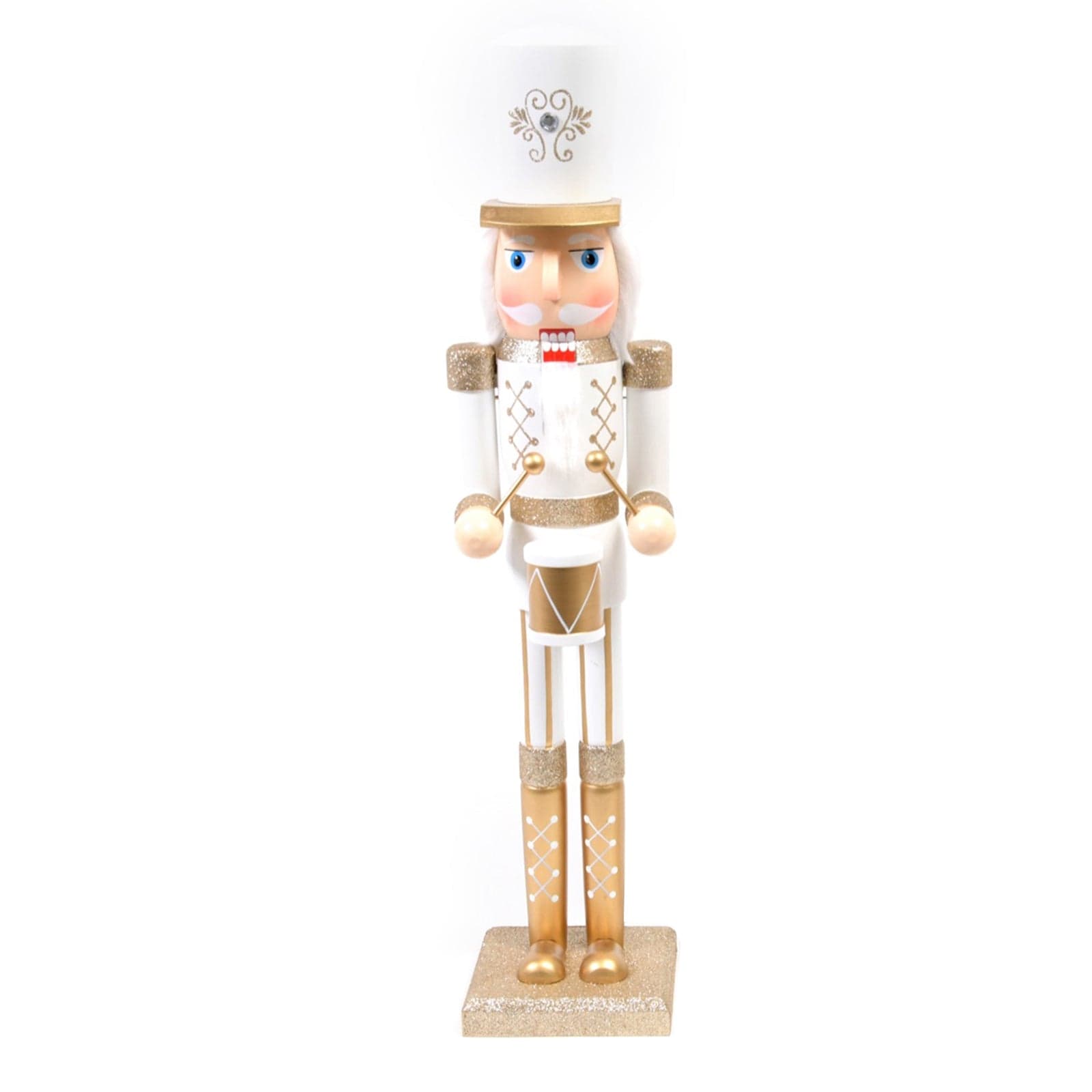 Statuetta decorativa "Soldatino schiaccianoci gold" natalizio con h 66 cm - 2