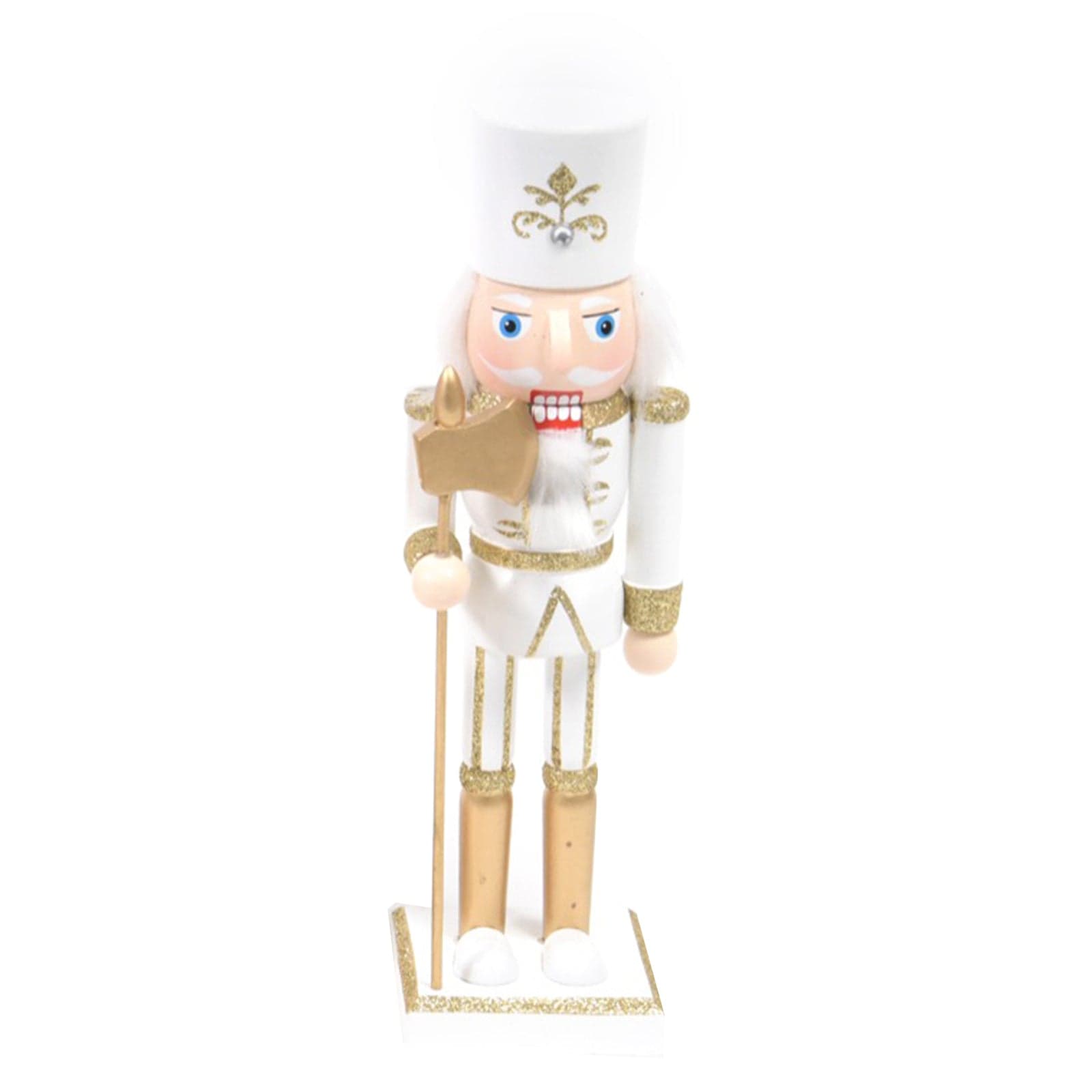 Statuetta decorativa "Soldatino schiaccianoci gold" natalizio con h 25 cm - 2